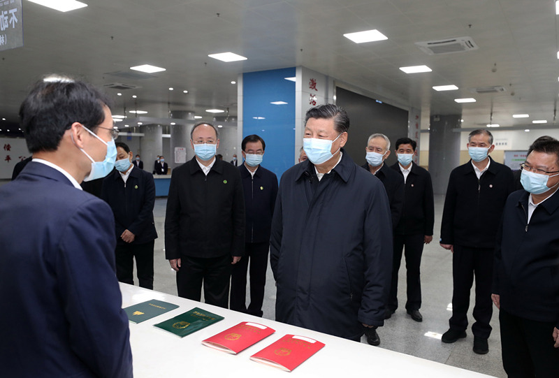 2021年3月23日，習(xí)近平在福建三明沙縣農(nóng)村產(chǎn)權(quán)交易中心考察。